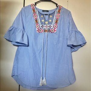 Embroidered Shein Top